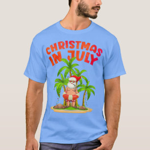 Camiseta Papais noeis Surfer Fairy Lights Men Crianças Chri