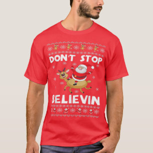 Camiseta Papais noeis T-Shirt não param de acreditar no fel