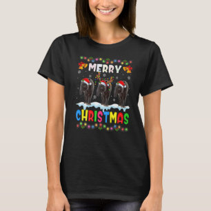 Camiseta Papais noeis Tapir Animal Feliz Natal Pajama