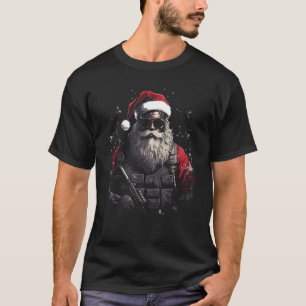 Camiseta Papais noeis táticos de Natal Ideia do presente de