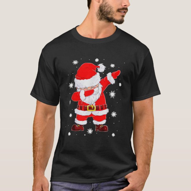 Camiseta Papais noeis Teerão Papais noeis De Natal Xmas Dab (Frente)