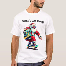 Papais noeis têm o skate de Natal do Swag Retro