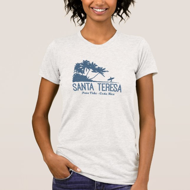 Camiseta Papais noeis Teresa Costa Rica surfing Beach (Frente)