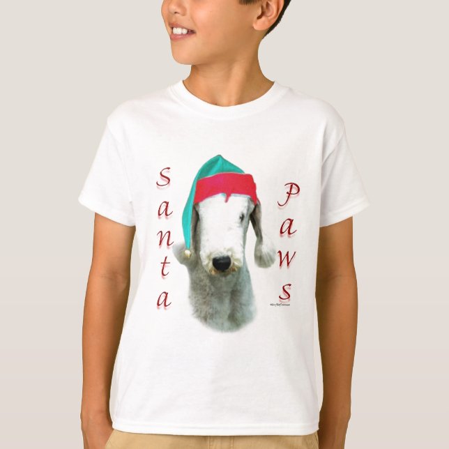 Camiseta Papais noeis Terrier Bedlington (Frente)