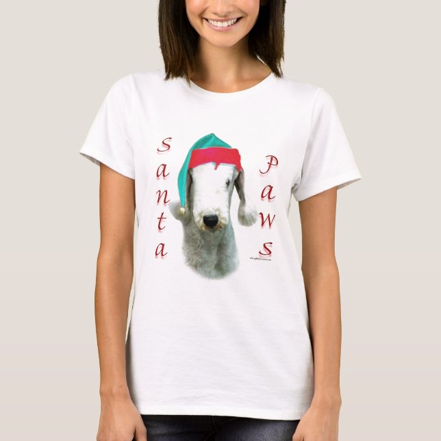 Camiseta Papais noeis Terrier Bedlington (Frente)