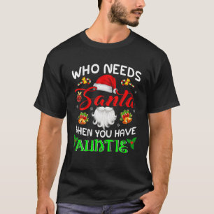 Camiseta Papais noeis Tia Engraçada Papais noeis de Natal