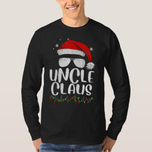 Camiseta Papais noeis Tio Claus Encara Óculos De Sol Com O 