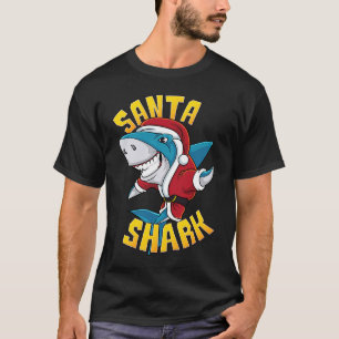 Camiseta Papais noeis Tubarões Felizes de Natal Sharkmas Pa