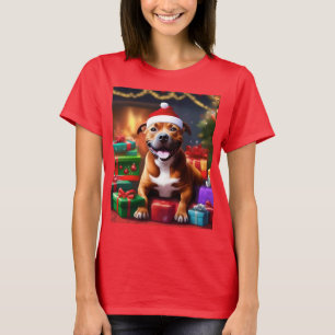 Camiseta "Papais noeis: Uma Surpresa Festiva de Staffy"