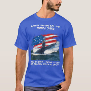 Camiseta PAPAIS NOEIS USS Fe SSN763 American Flag Subsea Ve