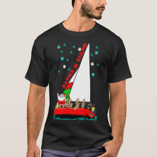 Camiseta Papais noeis velejariam no Natal clássico