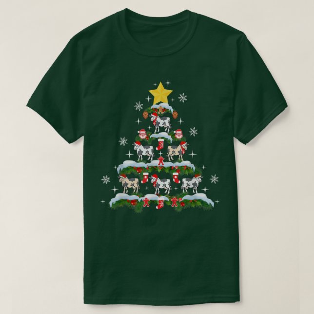 Camiseta Papais noeis Vêm Árvore De Natal Luzes De Neve Flo (Frente do Design)