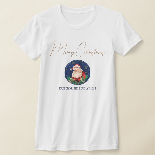 Camiseta Papais noeis Vermelhos Correspondendo Mulheres de  (Postura )