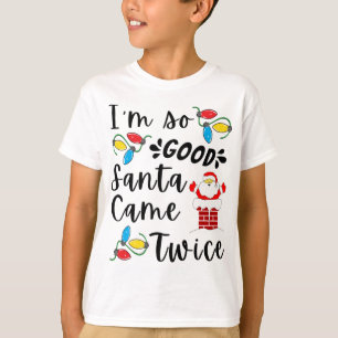 Camiseta Papais noeis Vieram Duas Vezes Na Festa De Natal D