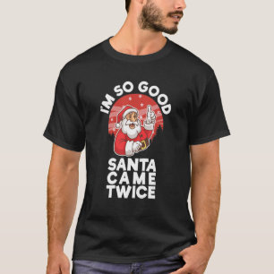 Camiseta Papais noeis Viram Duas Vezes Para Sua Festa De Na