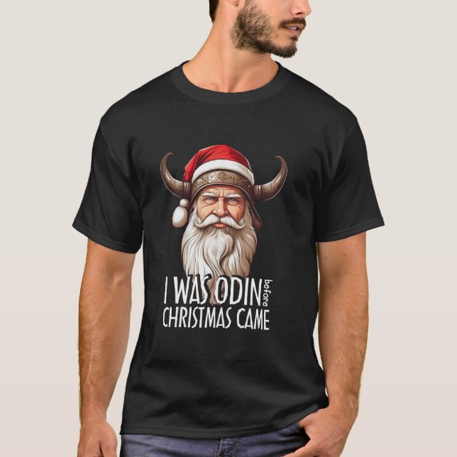Camiseta Papais noeis Vivendo Homens de Natal Eu Estava Odi (Frente)