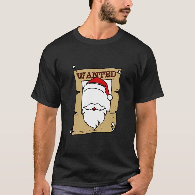 Camiseta Papais noeis X-Mas Procurados (Frente)