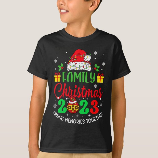 Camiseta Papais noeis Xm da Equipe de Esquadrão de Combinaç (Frente)