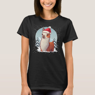 Camiseta Papais noeis Xmas Alpaca no Natal Llama