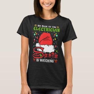 Camiseta Papais noeis Xmas Pajamas Sejam Bons Ao Chri Elétr