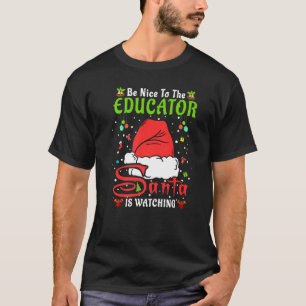 Camiseta Papais noeis Xmas Pajamas Sejam Bons Ao Natal Educ