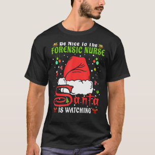 Camiseta Papais noeis Xmas Pajamas Sejam Bons Para A Enferm