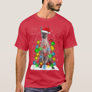 Camiseta Papais noeis Xoloitzcuintli Natal Light Pajama Dog