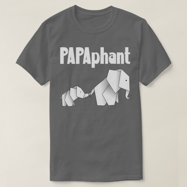 Camiseta PAPAphant Padre Elefante Pai Fatherx27s Dia Engraç (Frente do Design)