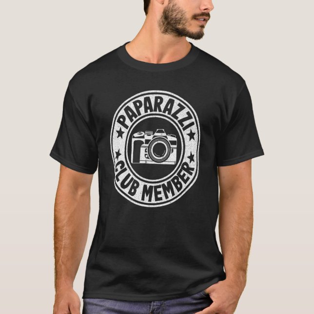 Camiseta Paparazzi Club Member Photographer Camera  Photogr (Frente)
