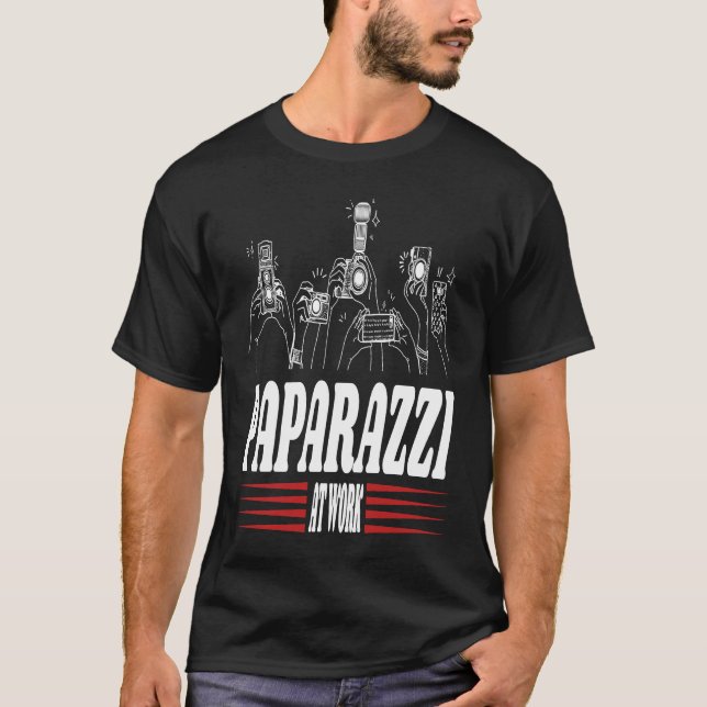 Camiseta Paparazzi Work Cheerful Photography Illustration (Frente)