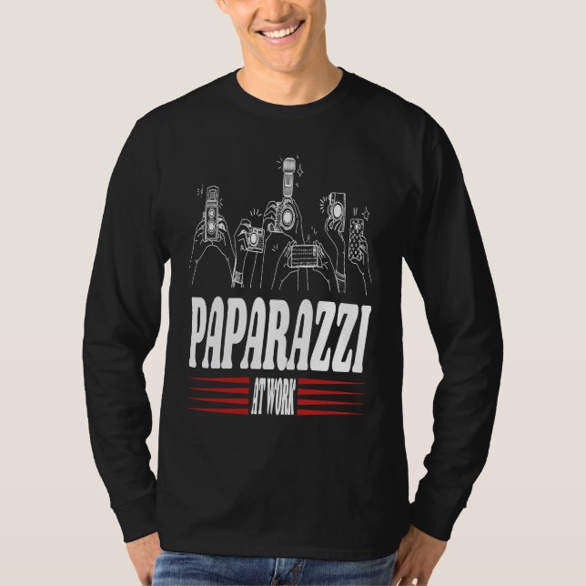 Camiseta Paparazzi Work Cheerful Photography Illustration (Frente)