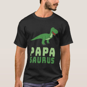 Camiseta Papasauro Dinossauro Tyrannosaurus Rex Dia de os p