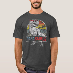 Camiseta Papasauro Engraçado T Rex Dinossauro Papa saurus