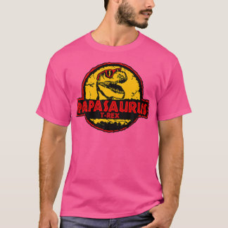 Camiseta Papasaurus Dinossaur Dadasaurus Rex Funny Pai Dino