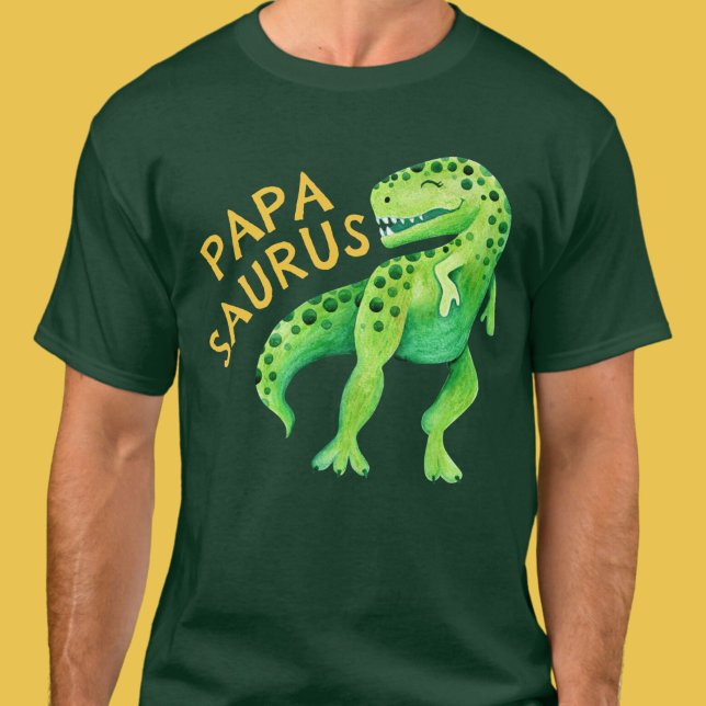 Camiseta Papasaurus Dinossauro Pai do Aniversário (Papasaurus Dinosaur Dad of the Birthday Boy T-Shirt)