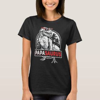 Camiseta Papasaurus Rex Dinossaur Papa Surus Fami do Pai
