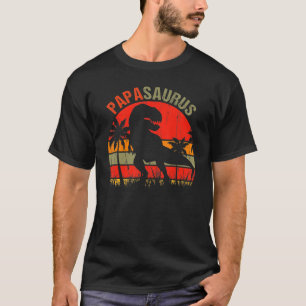 Camiseta Papasaurus rex Dinossauro Papa Surus Fami do Pai