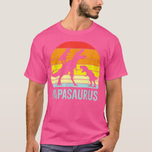 Camiseta Papasaurus Tre Papa Retro Fathers Day Dinosaur Dad