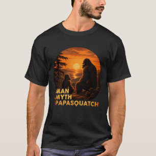Camiseta Papasquatch O Homem Mito Lenda Sasquatch Pai Selva