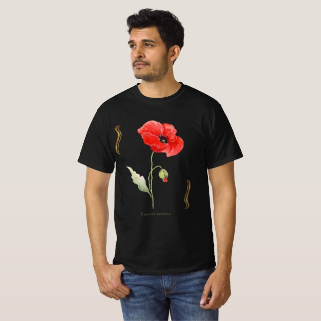 Camiseta Papaver rhoeas  (Frente Completa)