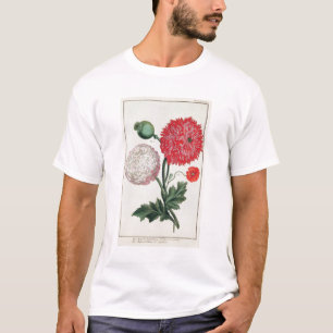 Camiseta Papaver - somniferum e rheas do Papaver gravados