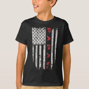 Camiseta Papaw American Flag Grandpa Gifts Men Tee