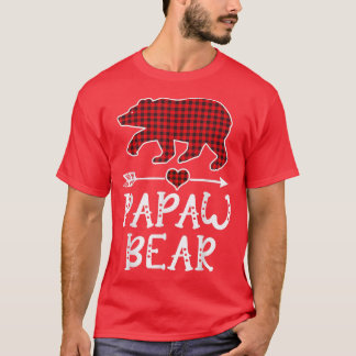 Camiseta Papaw Bear Engraçado Xadrez Vermelha Pajama