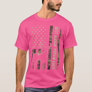 Camiseta Papaw Camo American Flag Deer Hunting da melhor fo