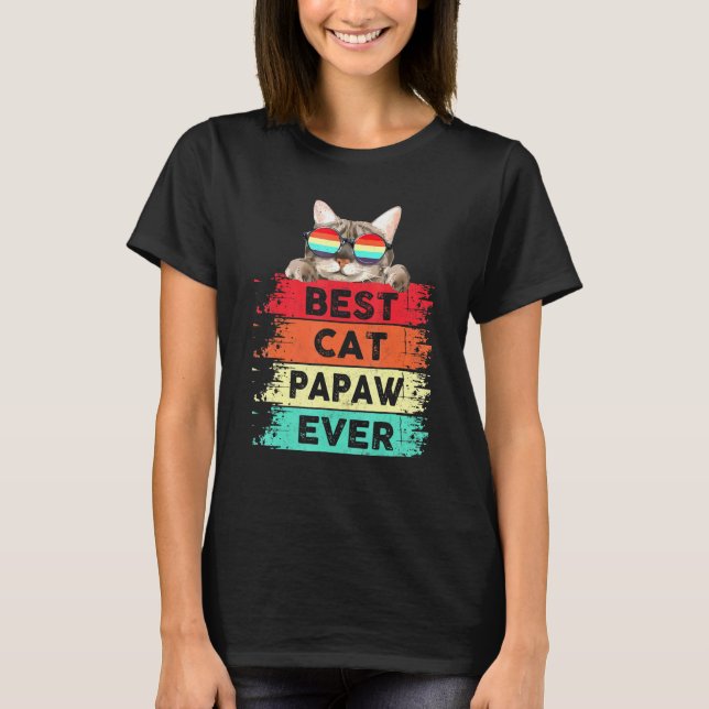 Camiseta Papaw de Gato Mais Bonito De Mens Papaw De Gato Ma (Frente)
