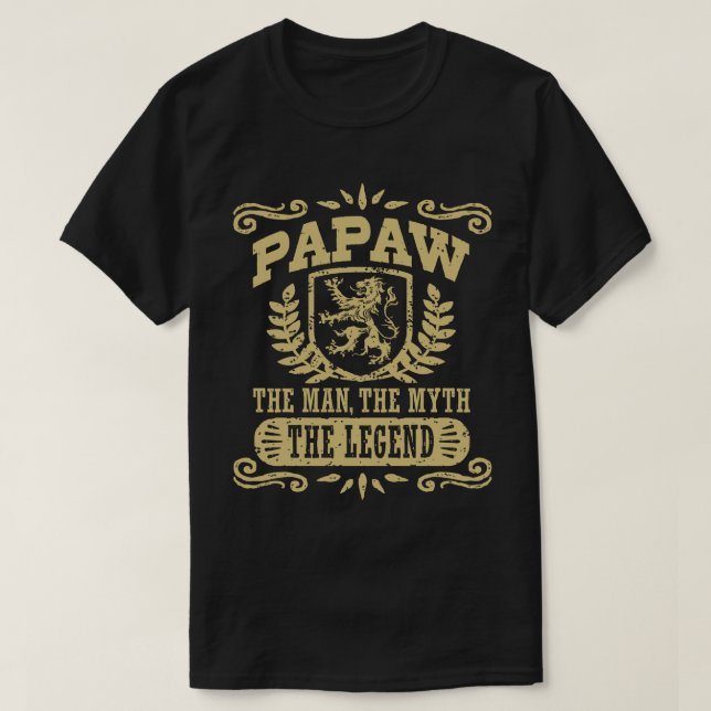 Camiseta Papaw O Homem O Mito A Lenda (Frente do Design)