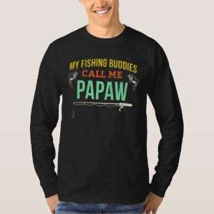 Camiseta Papaw Pescaria Vovô Pescador Parceiro Buddy Bass