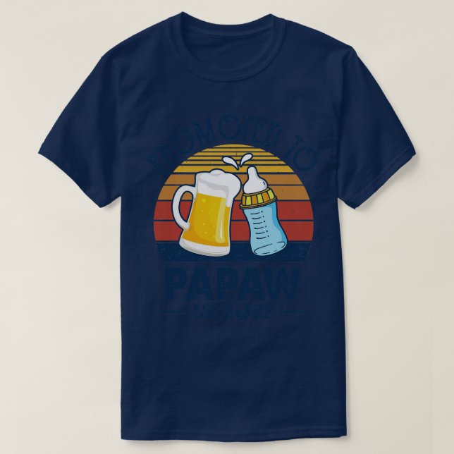 Camiseta Papaw Promovido À Papaw 2022 Pais Da (Frente do Design)