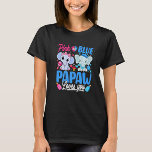Camiseta Papaw Rosa Ou Azul Te Ama Elefão Reveal De Gênero