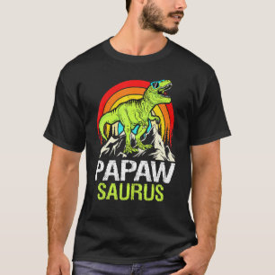 Camiseta Papawsaurus Dinossaur Avô Papaw Saurus Pai